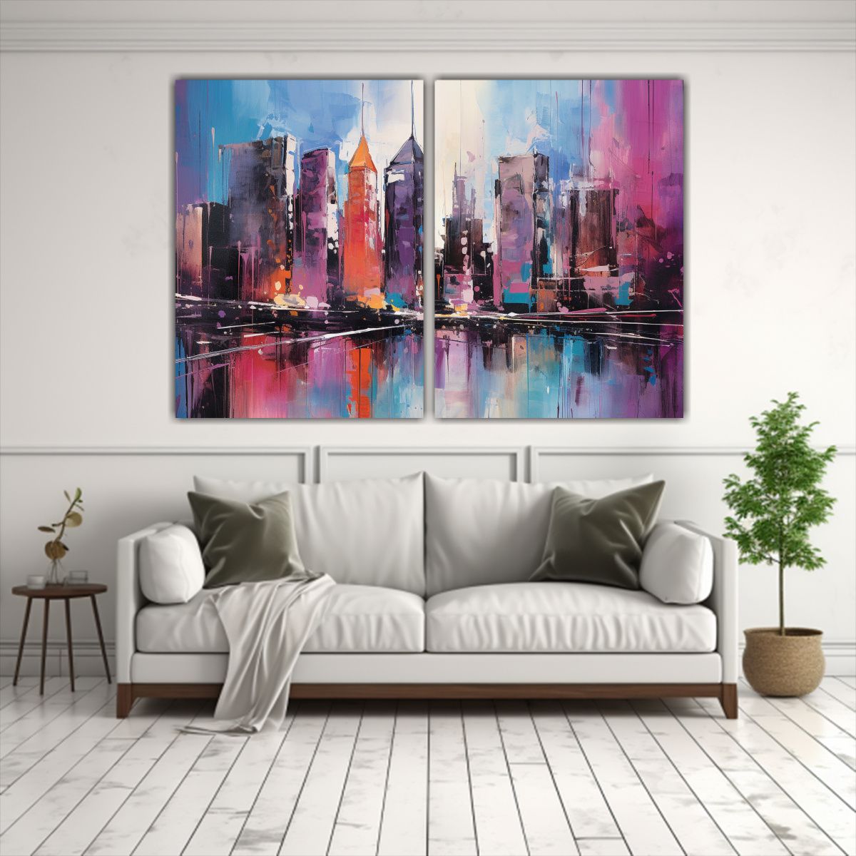 GENERICO - Arte Abstracto De La Icónica Manhattan En 120x80 Cm