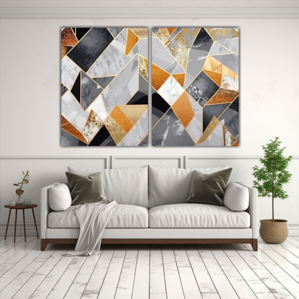 GENERICO - Cuadros Decorativos Lienzo Tela Pop Art Gris Y 120x80 Cm