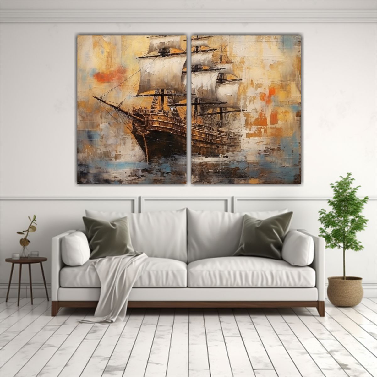 GENERICO - Cuadro Venta Arte Pared Simetría Collage Mixto 120x80 Cm