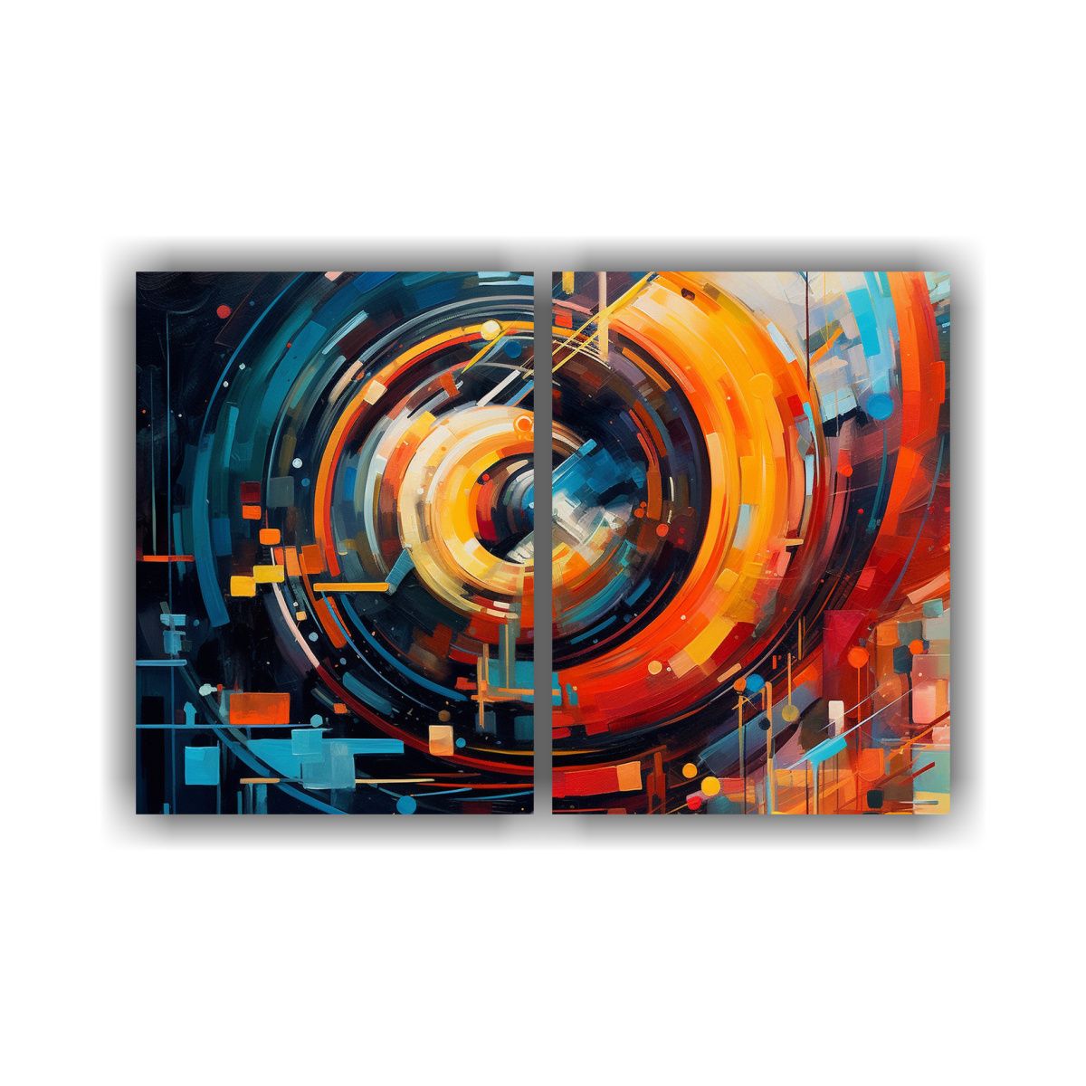 GENERICO - Cuadros Abstractos Profundidad Artificial En La 120x80 Cm