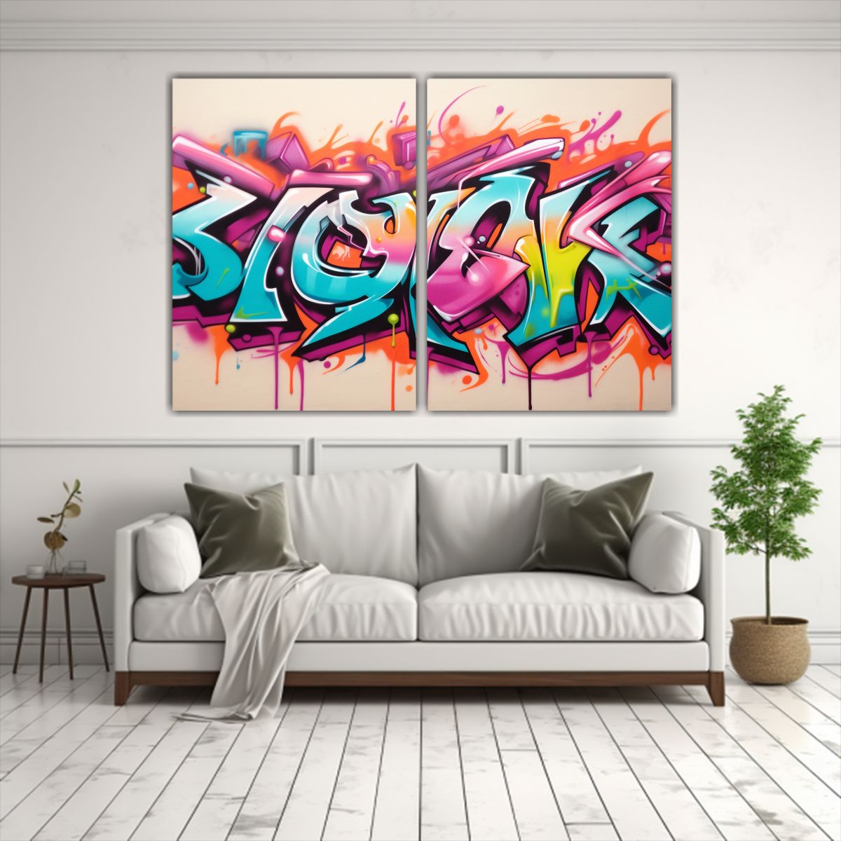 GENERICO - Pinturas Decorativas De Graffiti De Estilo 120x80 Cm