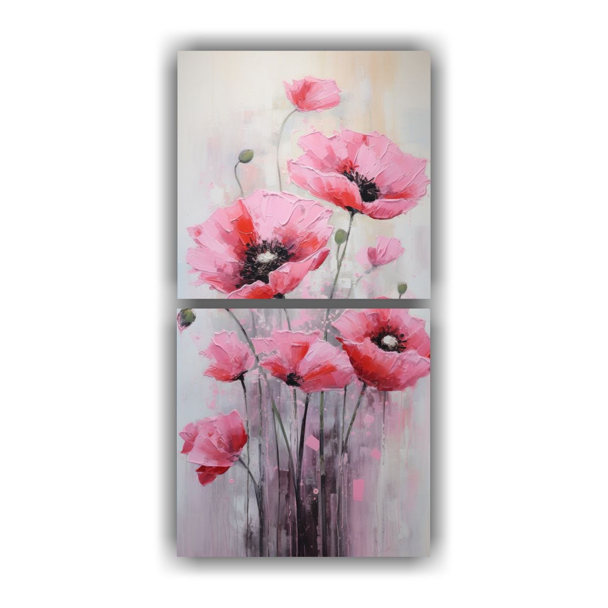 GENERICO - Set 2 Cuadros Decorativos Época Estilo Pintura 80x160 Cm