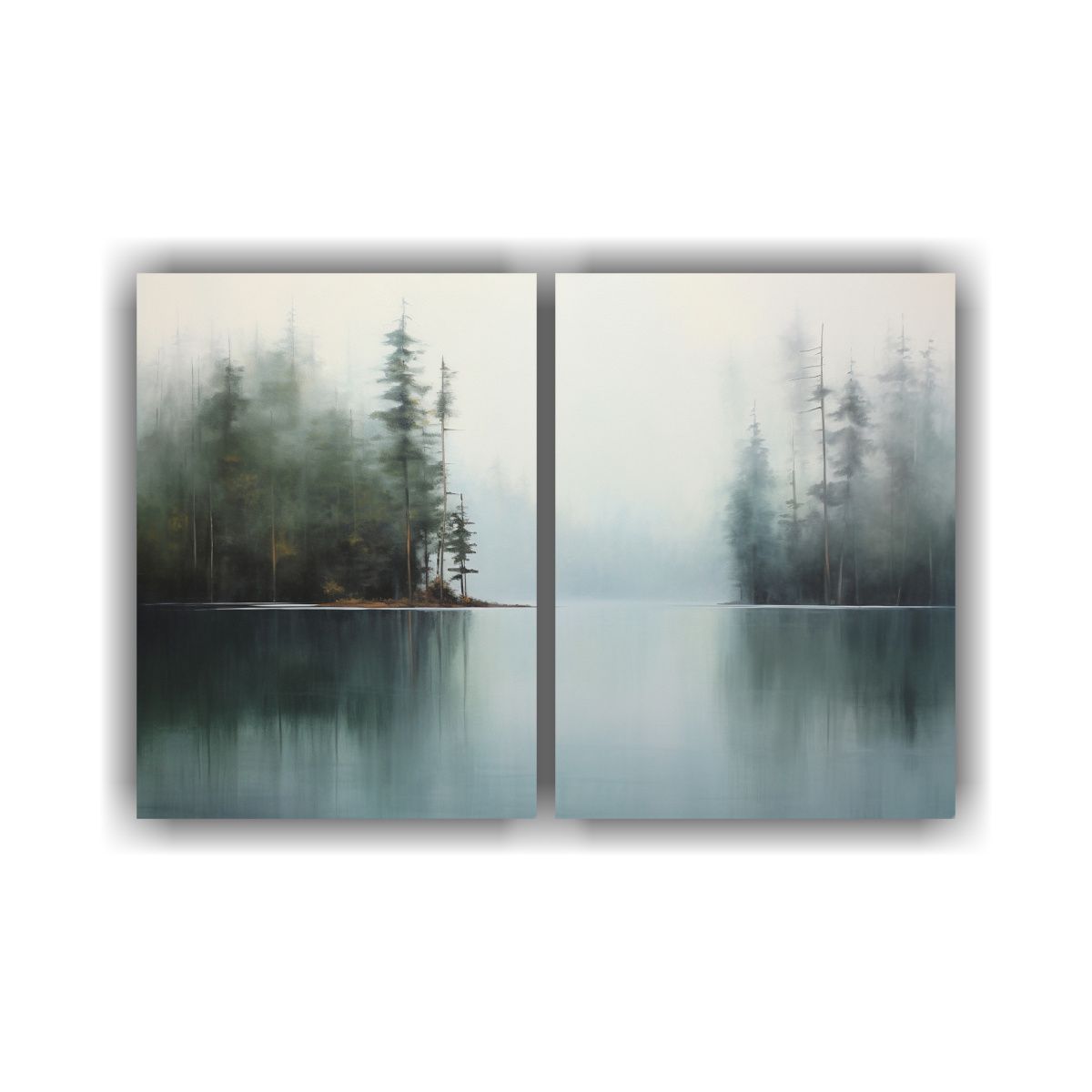 GENERICO - Cuadro Minimalista De Brumosa Vista Sobre Mar En 120x80 Cm