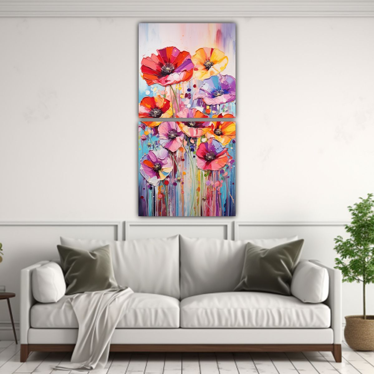 GENERICO - Cuadro Estilo Galería De Colores Del Arco Iris 70x140 Cm