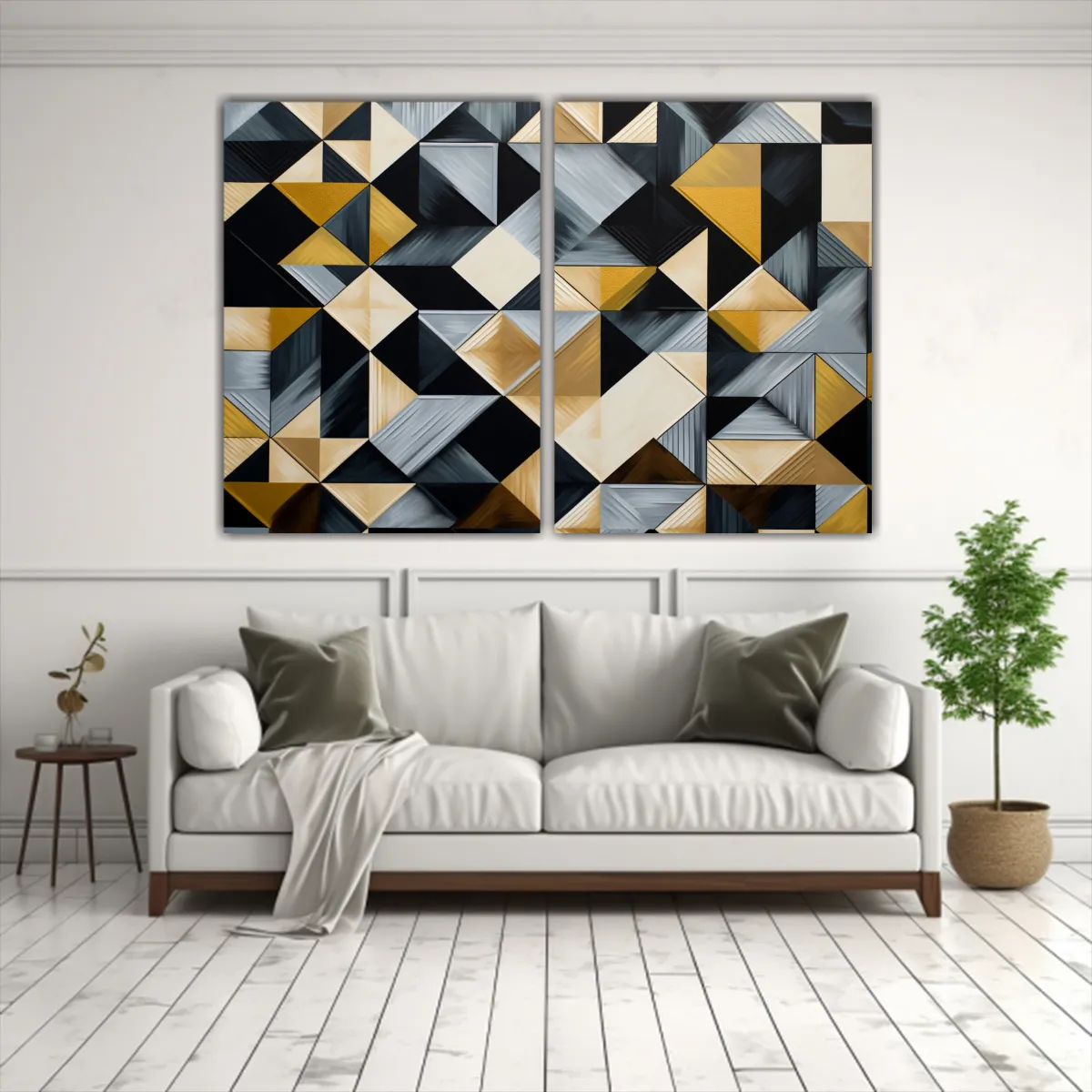 GENERICO - Cuadros Geométricos Modernos Para Una 120x80 Cm