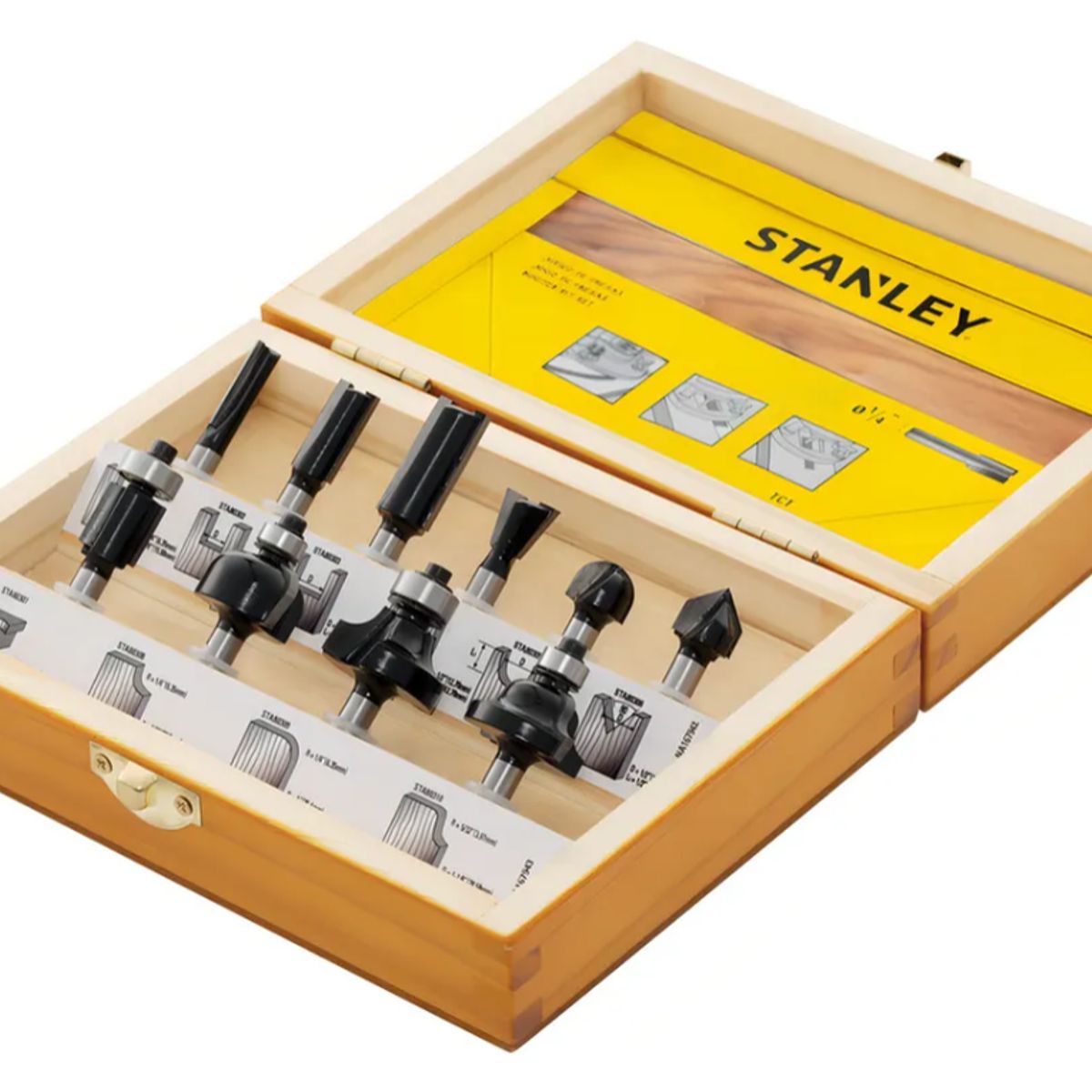 STANLEY - JUEGO FRESAS VASTAGO 1/4 10 PIEZAS (STA80000) STANLEY
