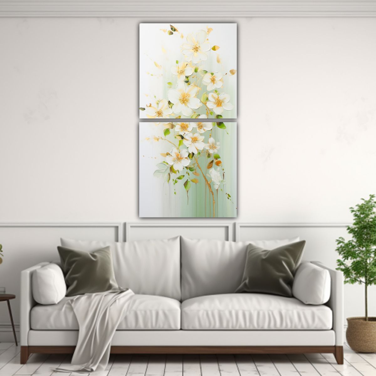 GENERICO - Pintura Acrílica única Sobre Fondo Blanco 70x140 Cm