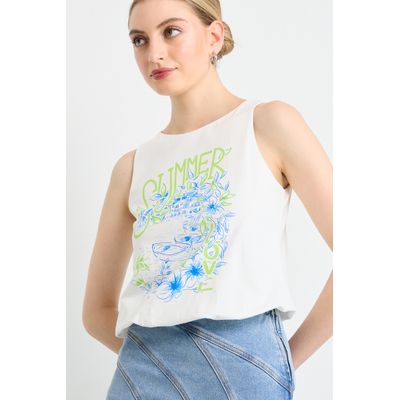 Imagen 2 del producto Polera Sin Mangas Mujer Crudo