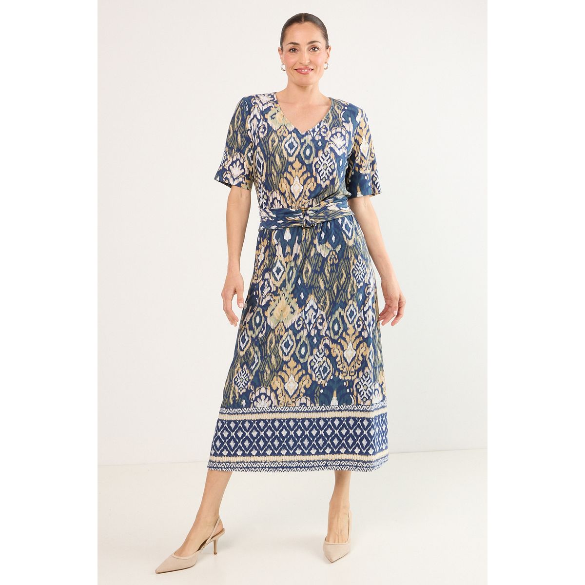 MA GRIFFE - Vestido Largo Mujer Azul Magriffe