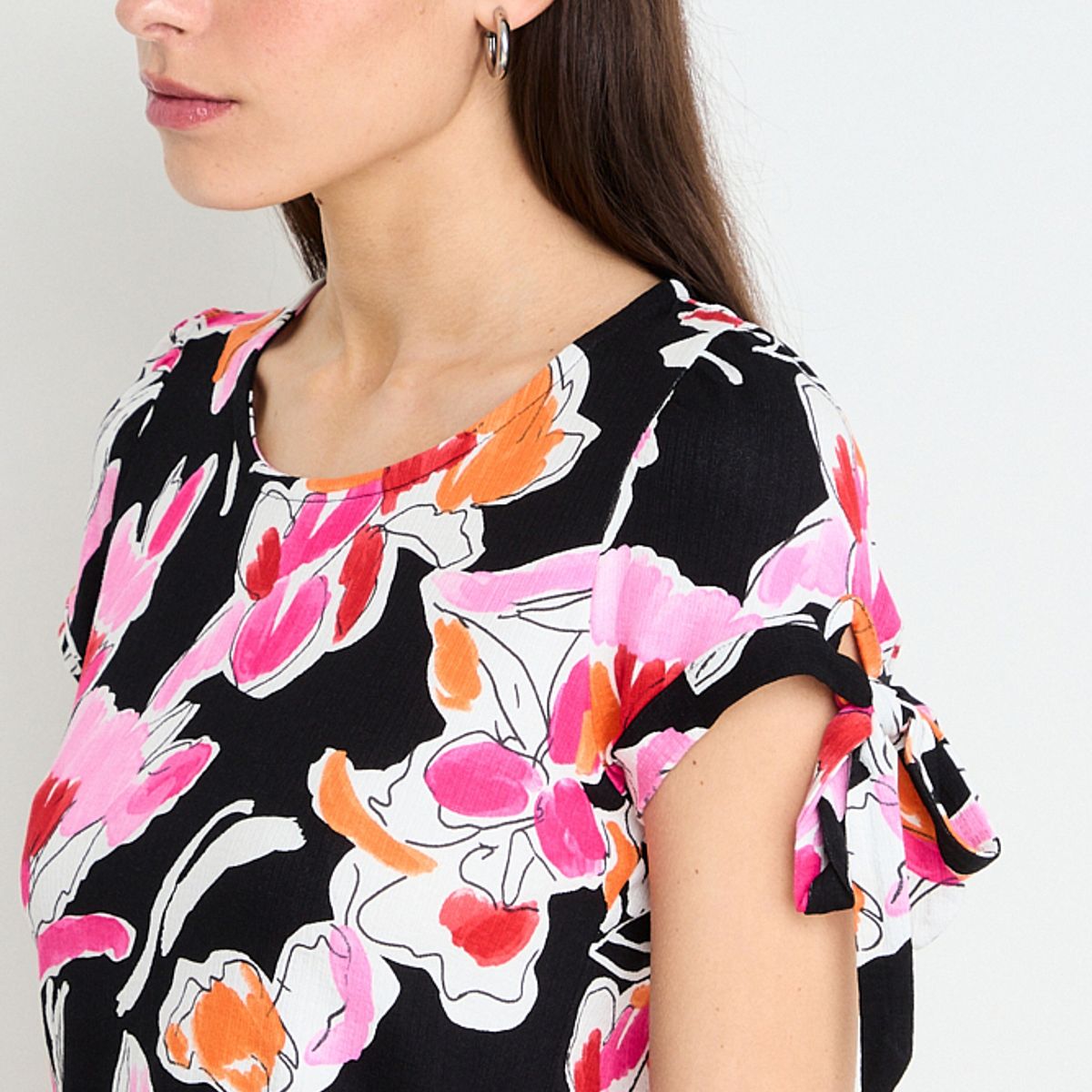 IO - Polera Manga Corta Mujer Negro Io