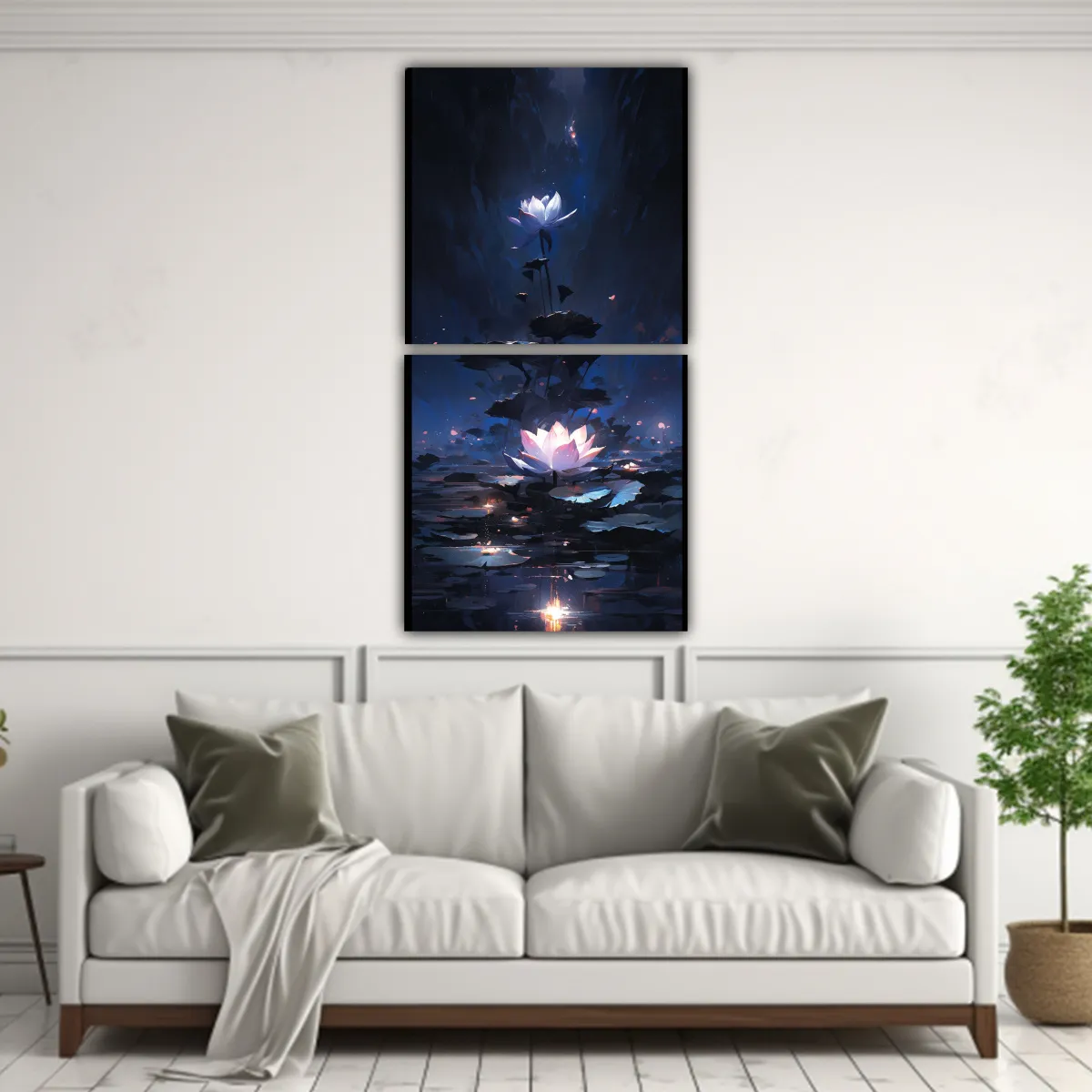 GENERICO - Cuadro En Bastidor Calidad Originalidad Loto 80x160 Cm