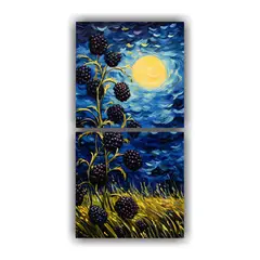 GENERICO - Artes Acuarela Blackberry Fruit Inspiradas En La 70x140 Cm
