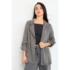 IO - Tapado Abierto Mujer Gris