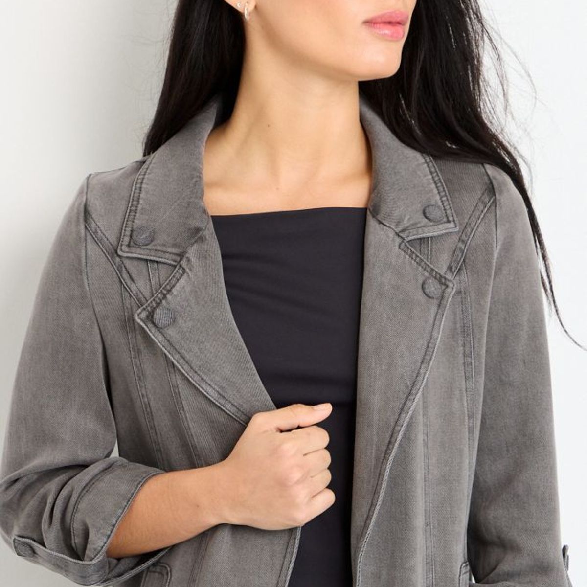 IO - Tapado Abierto Mujer Gris IO