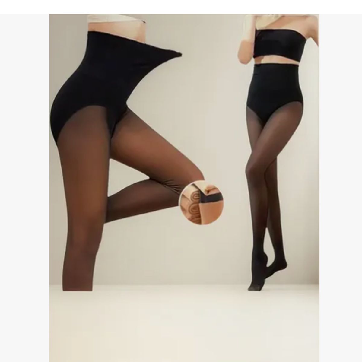 AGW - Calza Efecto Piel Con Faja Sin Polar De Mujer