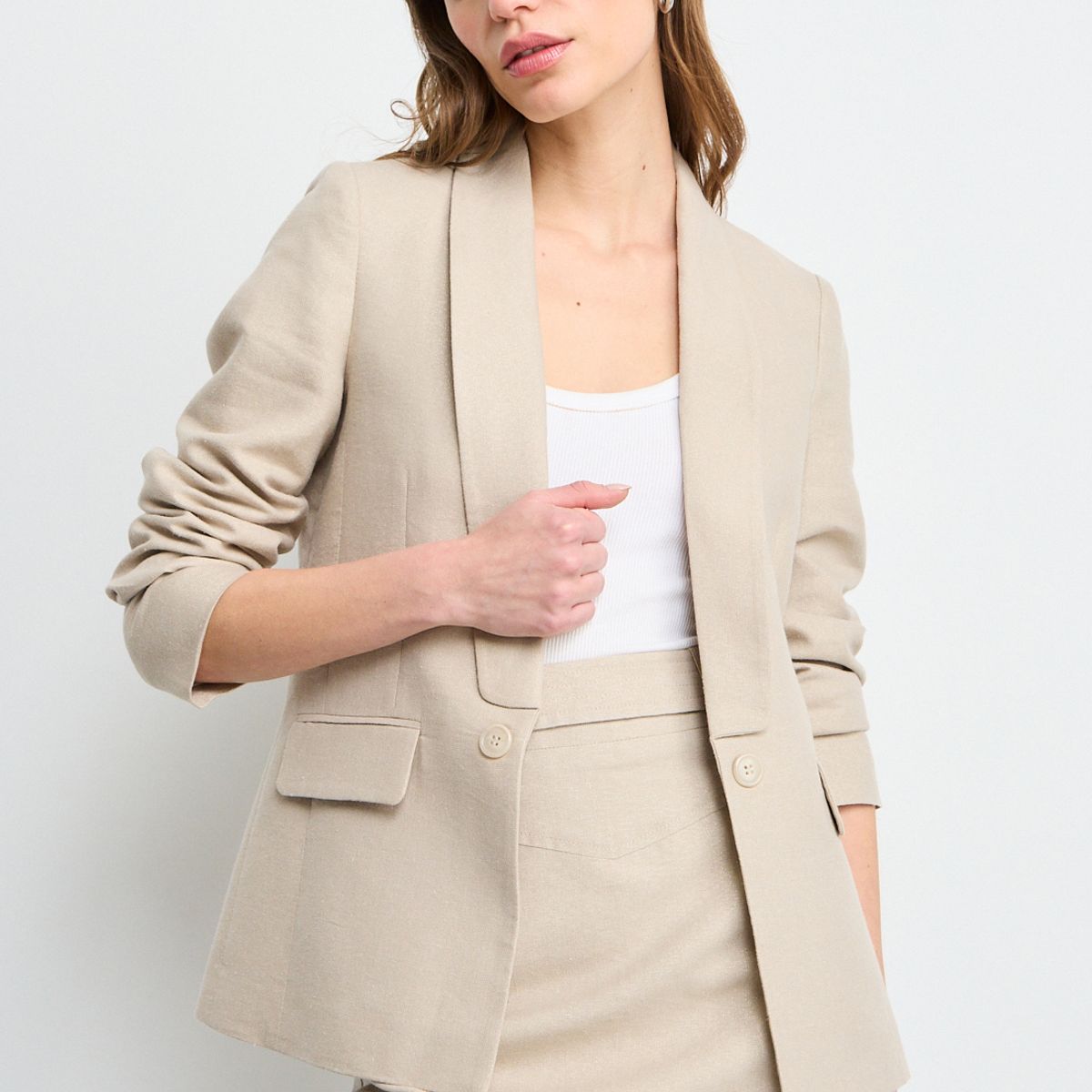 IO - Blazer Mujer Beige Io