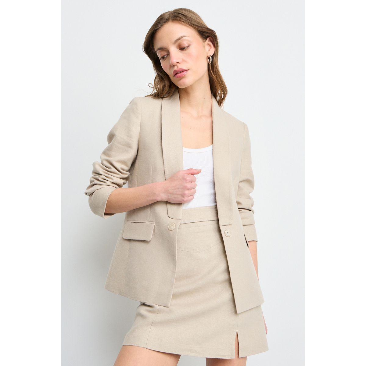 IO - Blazer Mujer Beige Io
