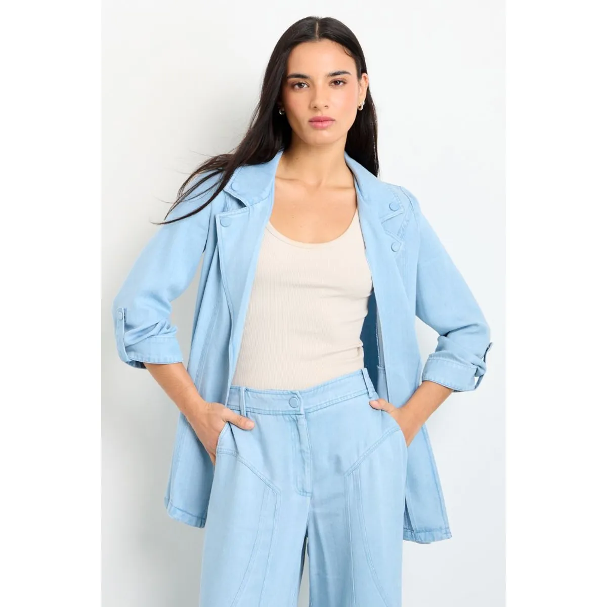 IO - Tapado Abierto Mujer Celeste IO