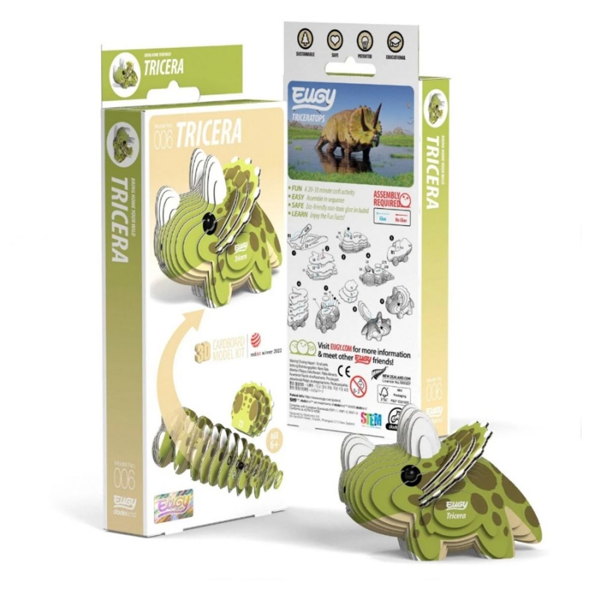 GENERICO - EUGY 105587 TRICERATOPS 3D PUZZLE