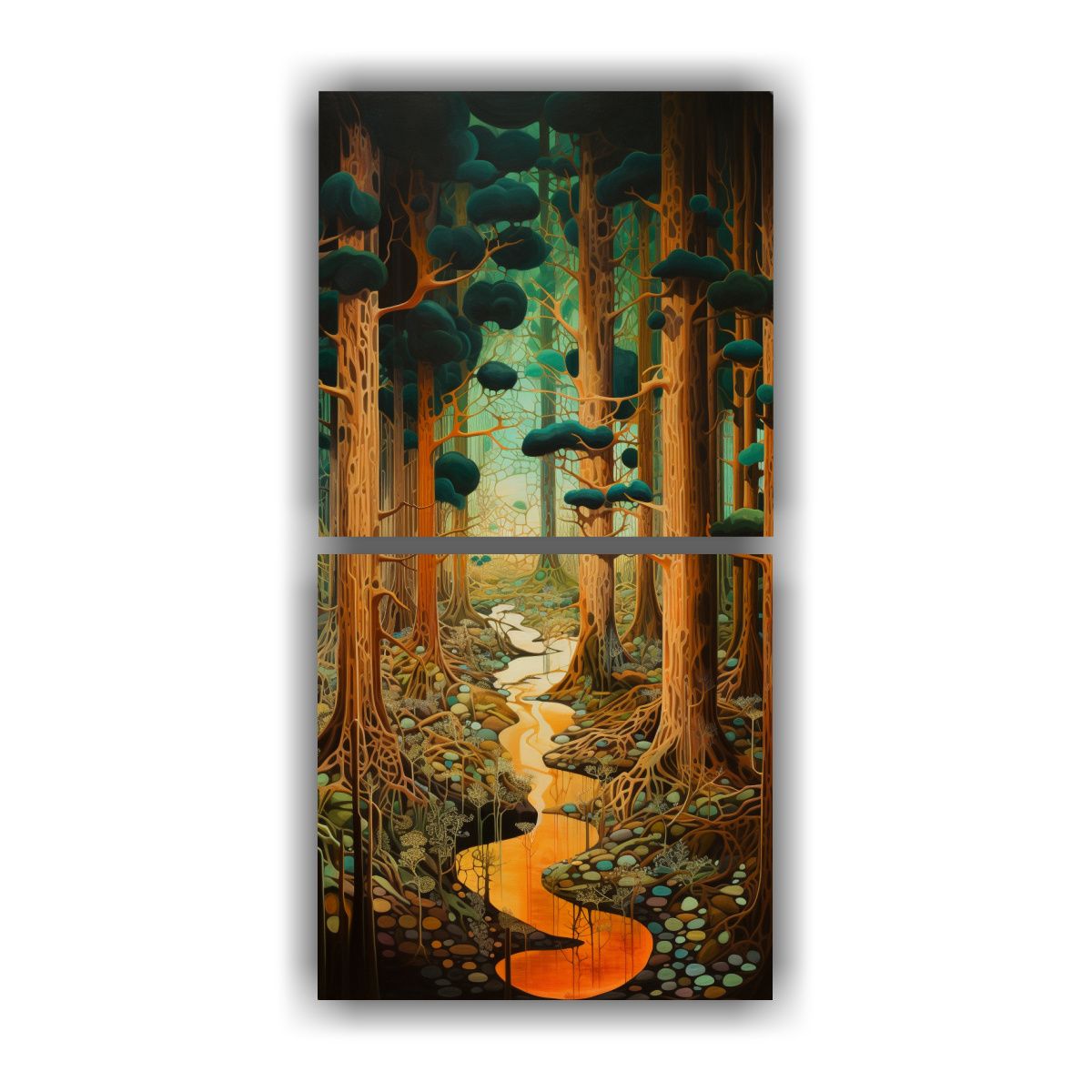 GENERICO - Lienzos Decoración Espacio Abstracto Viaje Por 70x140 Cm