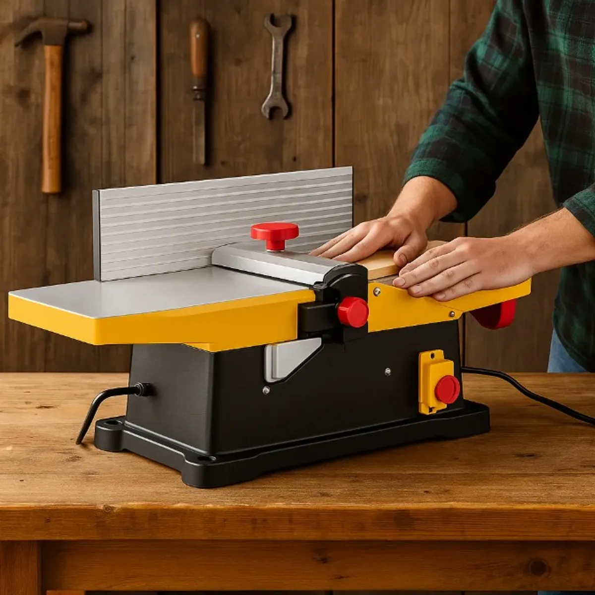 GUTSTARK - Cepillo Canteador Eléctrico 1800w 204mm 2 Cuchillas Pro