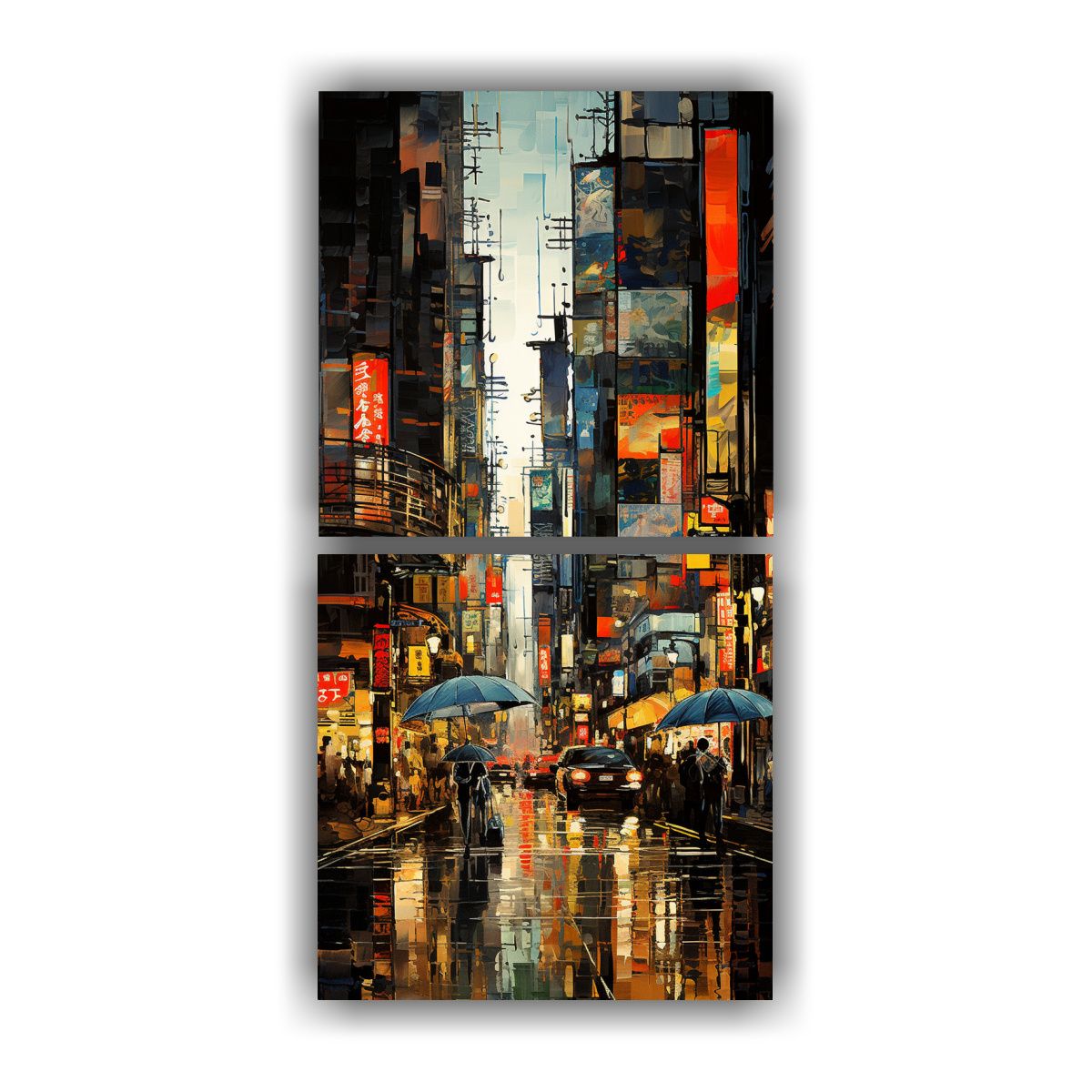 GENERICO - Cuadros Cuadro Composición Dinámica Tok Ocupado 70x140 Cm