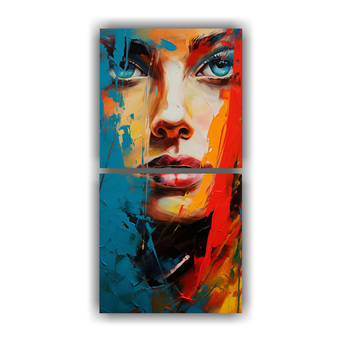 GENERICO - Pintura Abstracta Expresionista En Lienzo 70x140 Cm