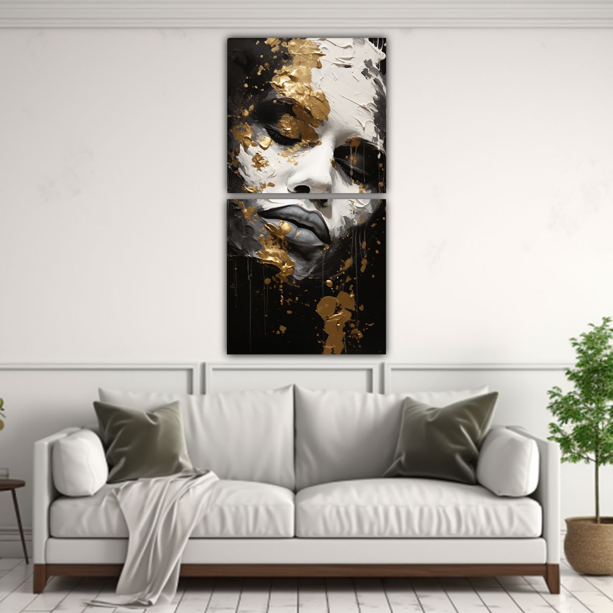 GENERICO - Pinturas Decorativas Faciales Con Contornos Y 80x160 Cm