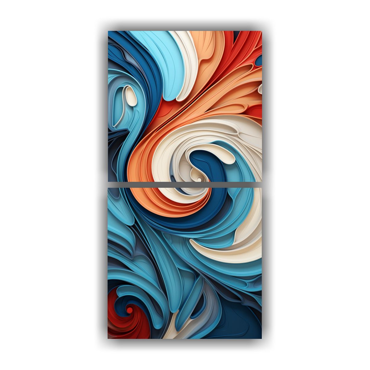 GENERICO - Cuadros Composición Abstracta Con Diseño 70x140 Cm