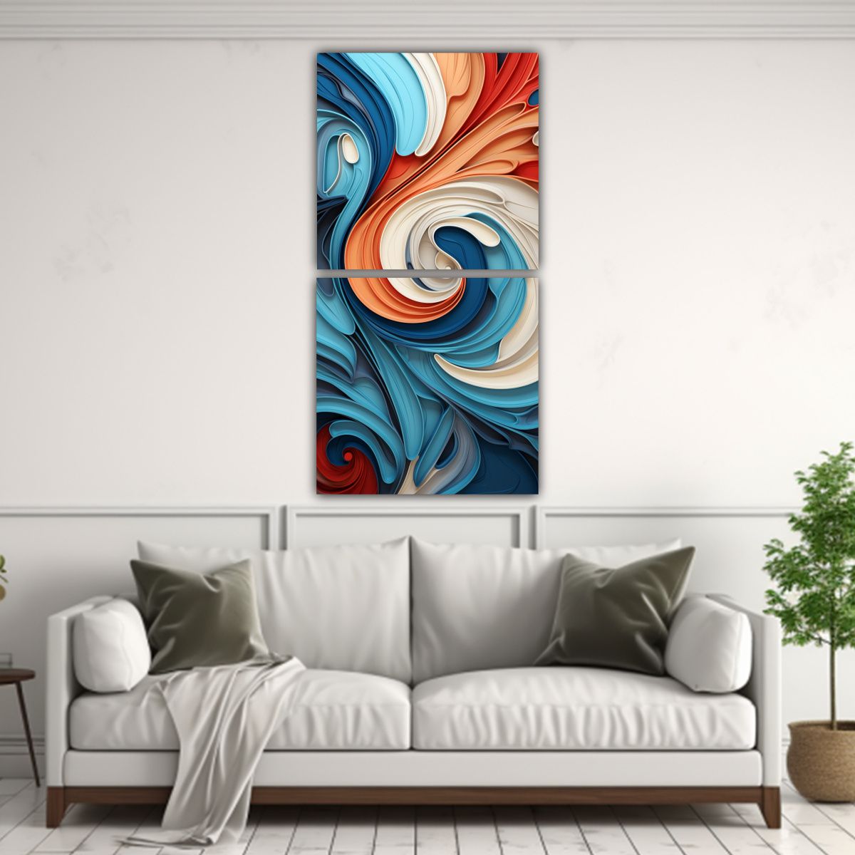 GENERICO - Cuadros Composición Abstracta Con Diseño 70x140 Cm