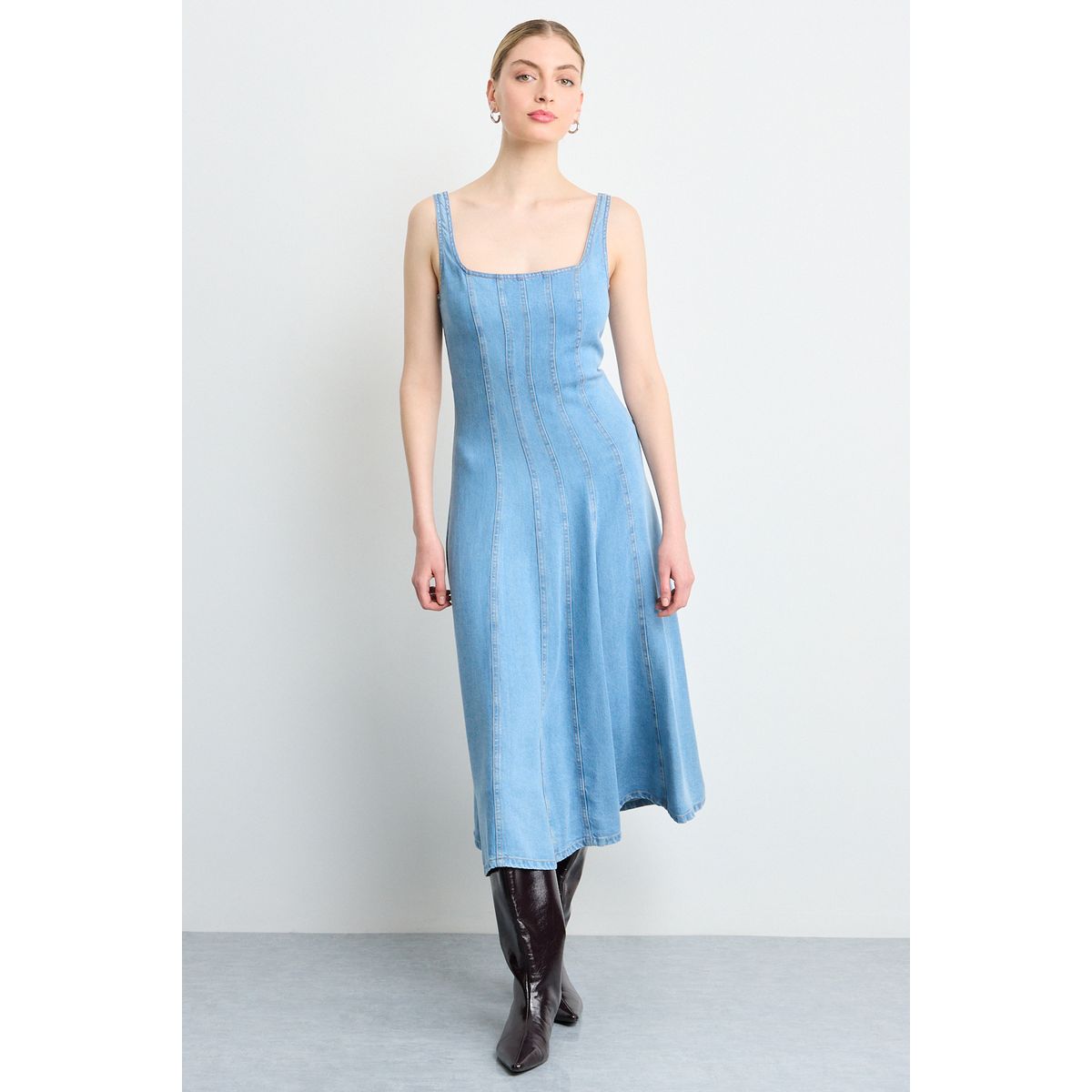 IO - Vestido Largo Mujer Celeste Io