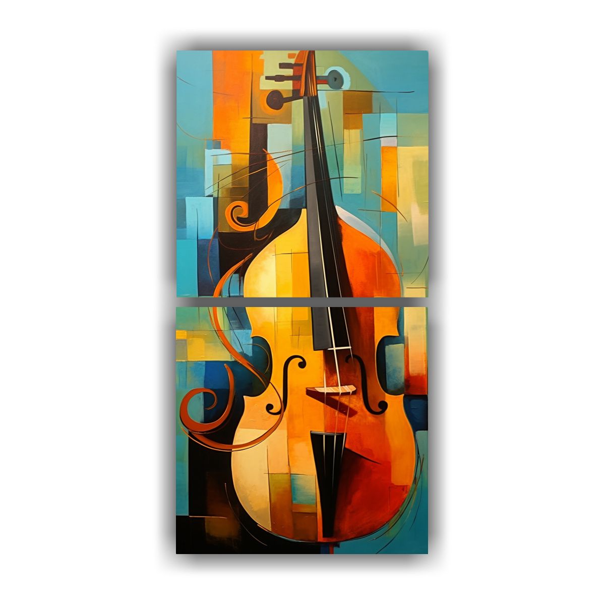 GENERICO - Pintura Abstracta Estilo Dali Jazz Decoración 80x160 Cm