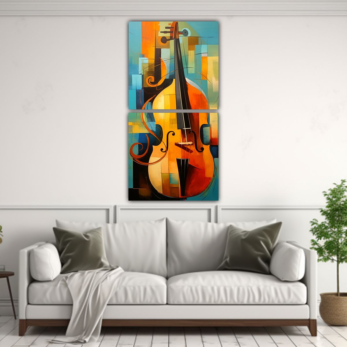 GENERICO - Pintura Abstracta Estilo Dali Jazz Decoración 80x160 Cm