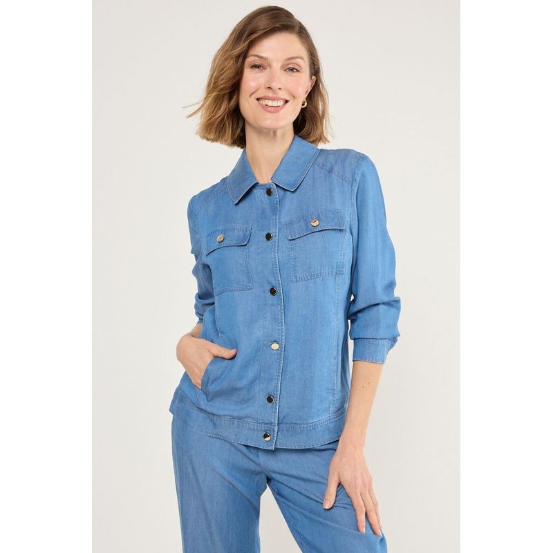 MA GRIFFE - Chaqueta Mujer Azul Magriffe