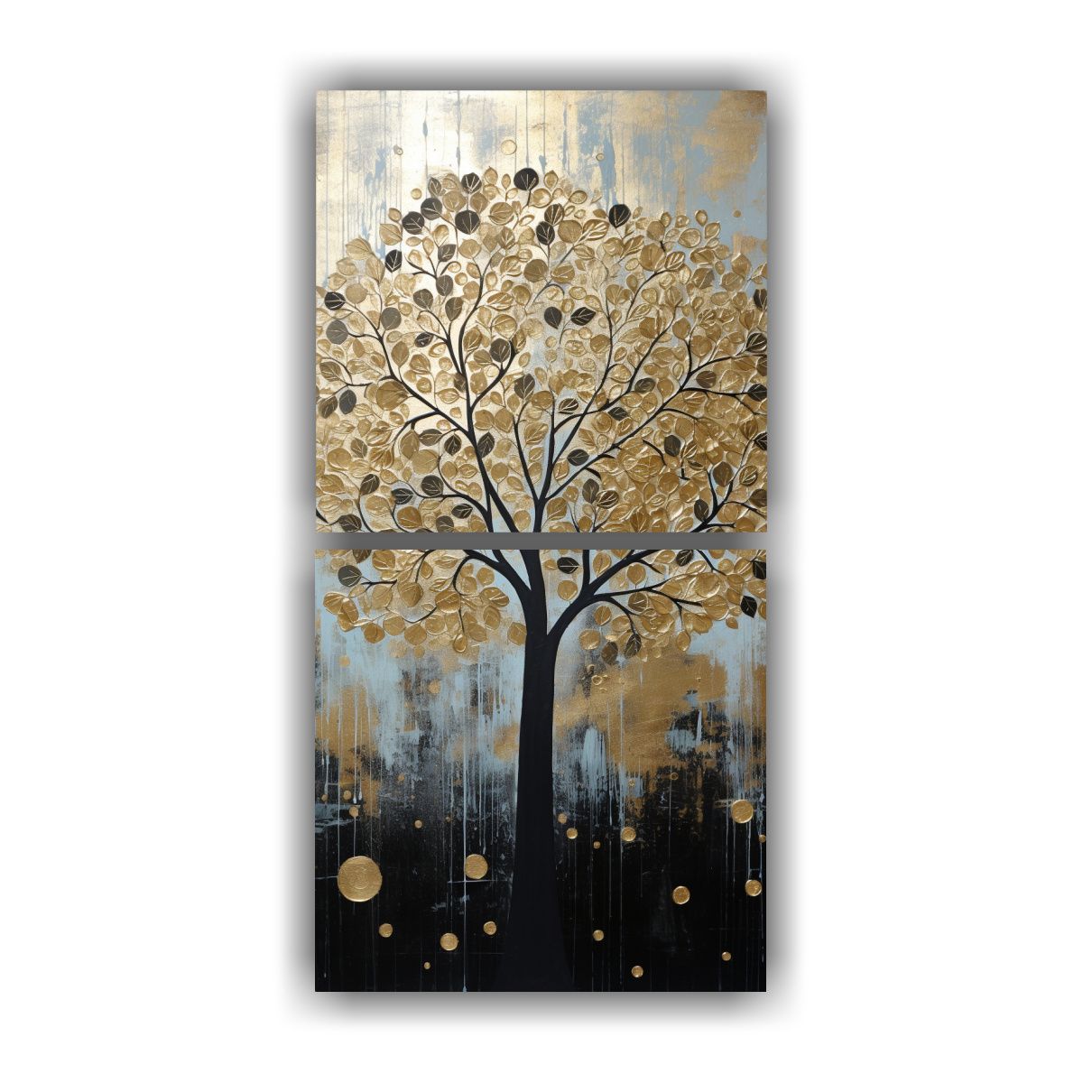 GENERICO - Pinturas Decorativas Estilo Dos Telas En Bastidor 80x160 Cm