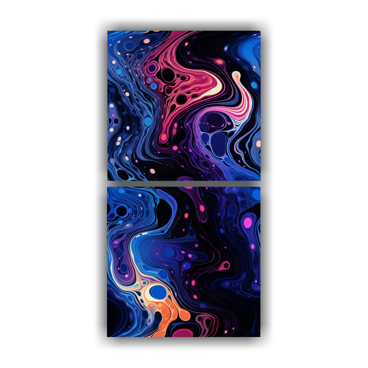 GENERICO - Conjunto 2 Cuadros Verticales Ambiente Tintes 70x140 Cm