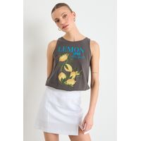 Polera Sin Mangas Mujer Gris