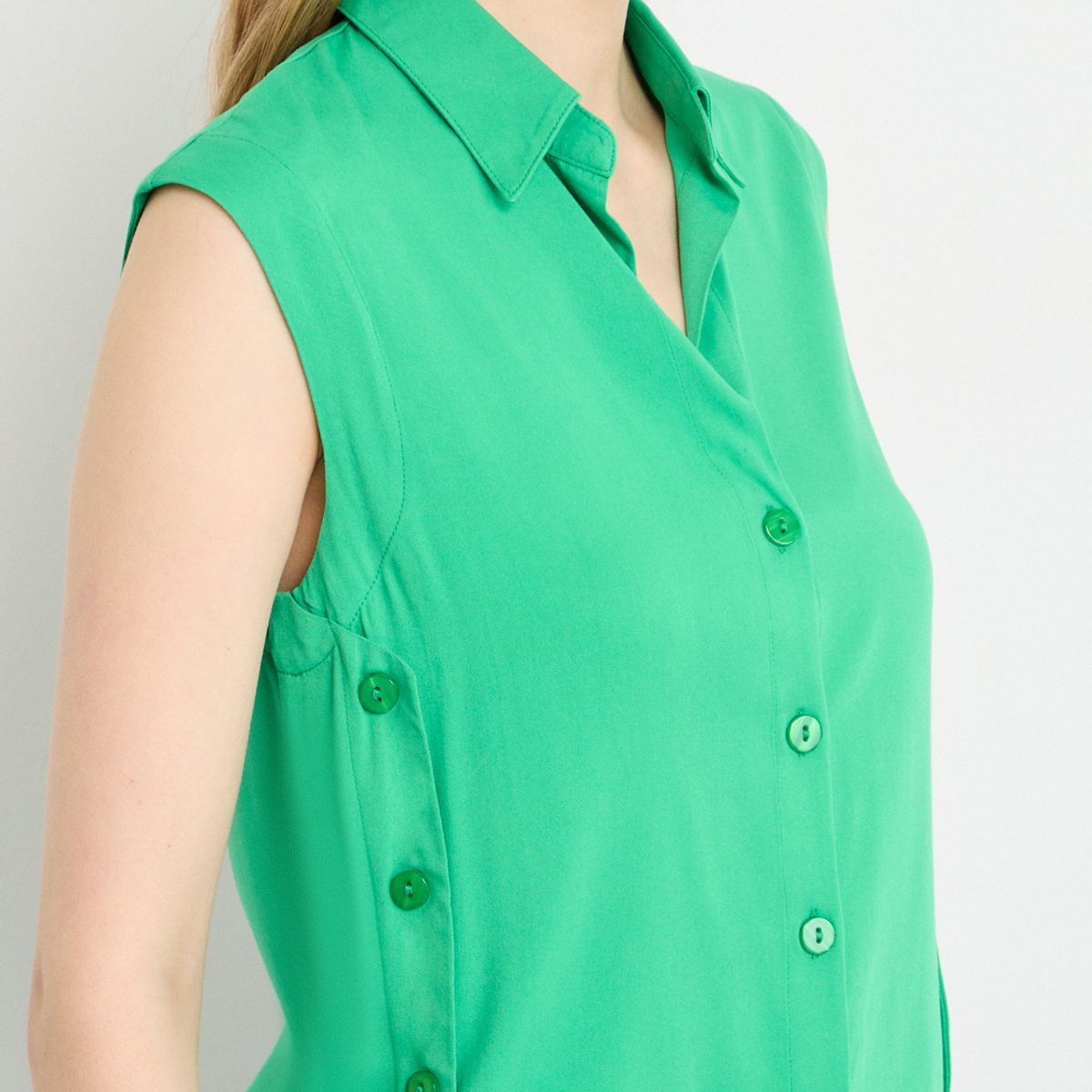 IO - Blusas Sin Manga Mujer Verde Io