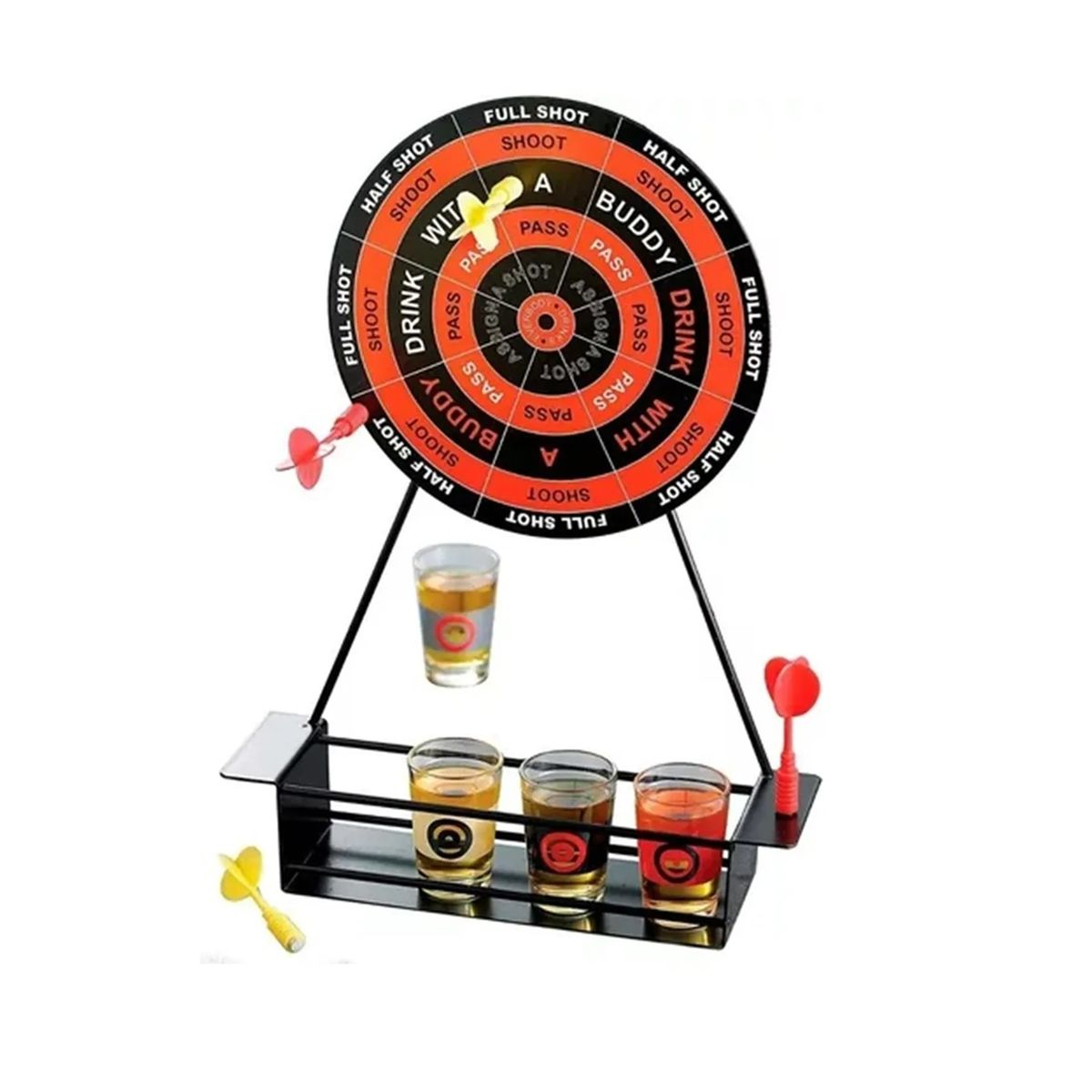 GENERICO - Dardos Magnéticos Juego Tiro Al Blanco Drink Fiesta + 4 Shot