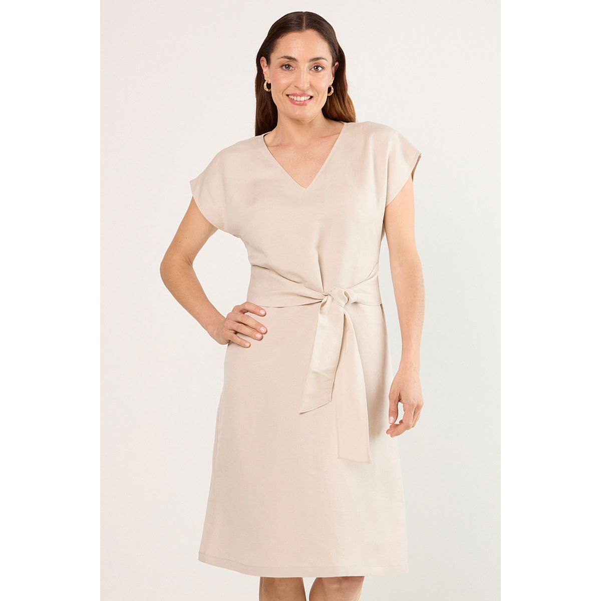 MA GRIFFE - Vestido Largo Mujer Beige Magriffe