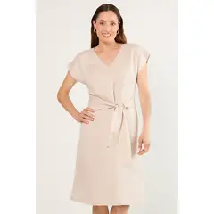 MA GRIFFE - Vestido Largo Mujer Beige Magriffe