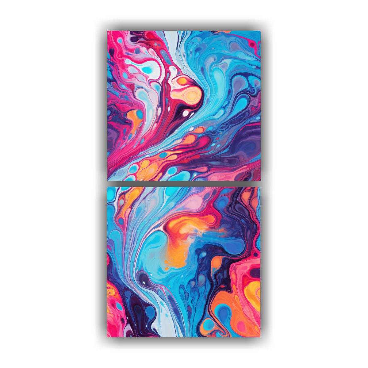 GENERICO - Cuadros Abstractos Digitales Pintura Espacio 80x160 Cm