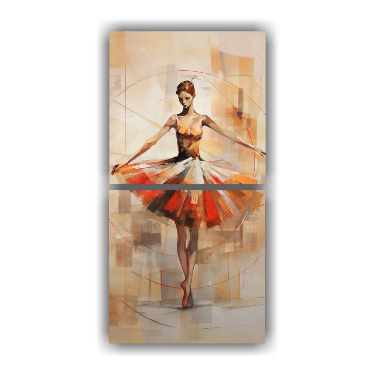 GENERICO - Cuadros Abstractos De Bailarinas Para Decoración 80x160 Cm