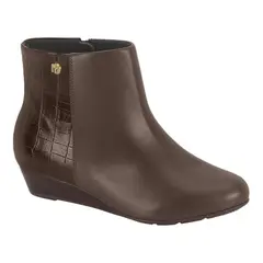 MODARE - Botin Taco Cuña 3cm Mujer Eco Cuero Café