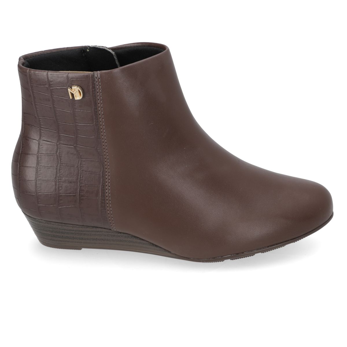 MODARE - Botin Taco Cuña 3cm Mujer Modare Eco Cuero Café