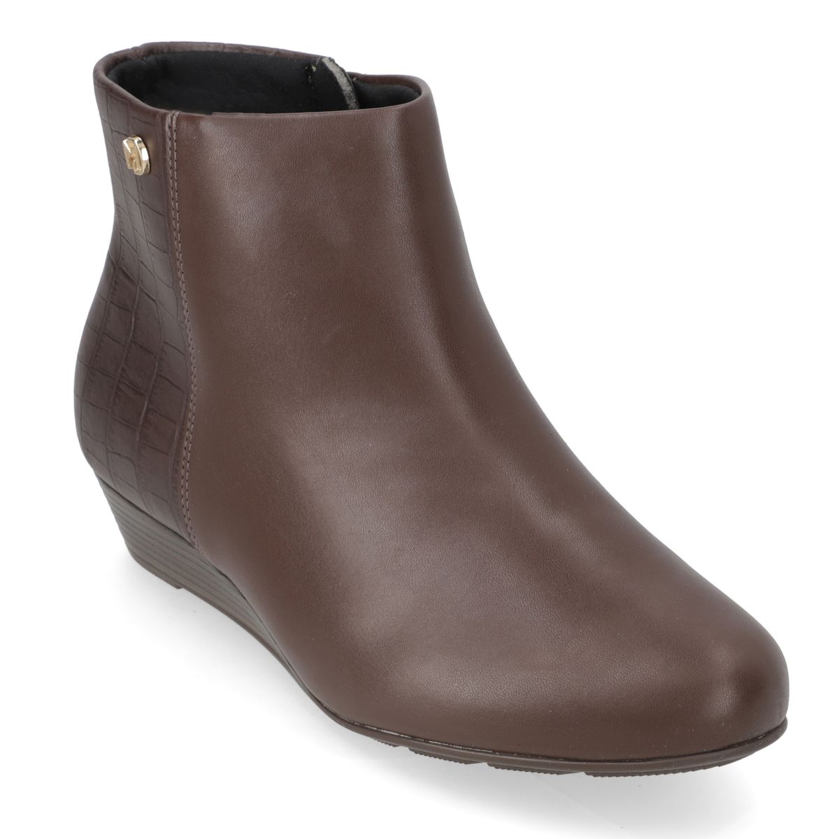 MODARE - Botin Taco Cuña 3cm Mujer Modare Eco Cuero Café