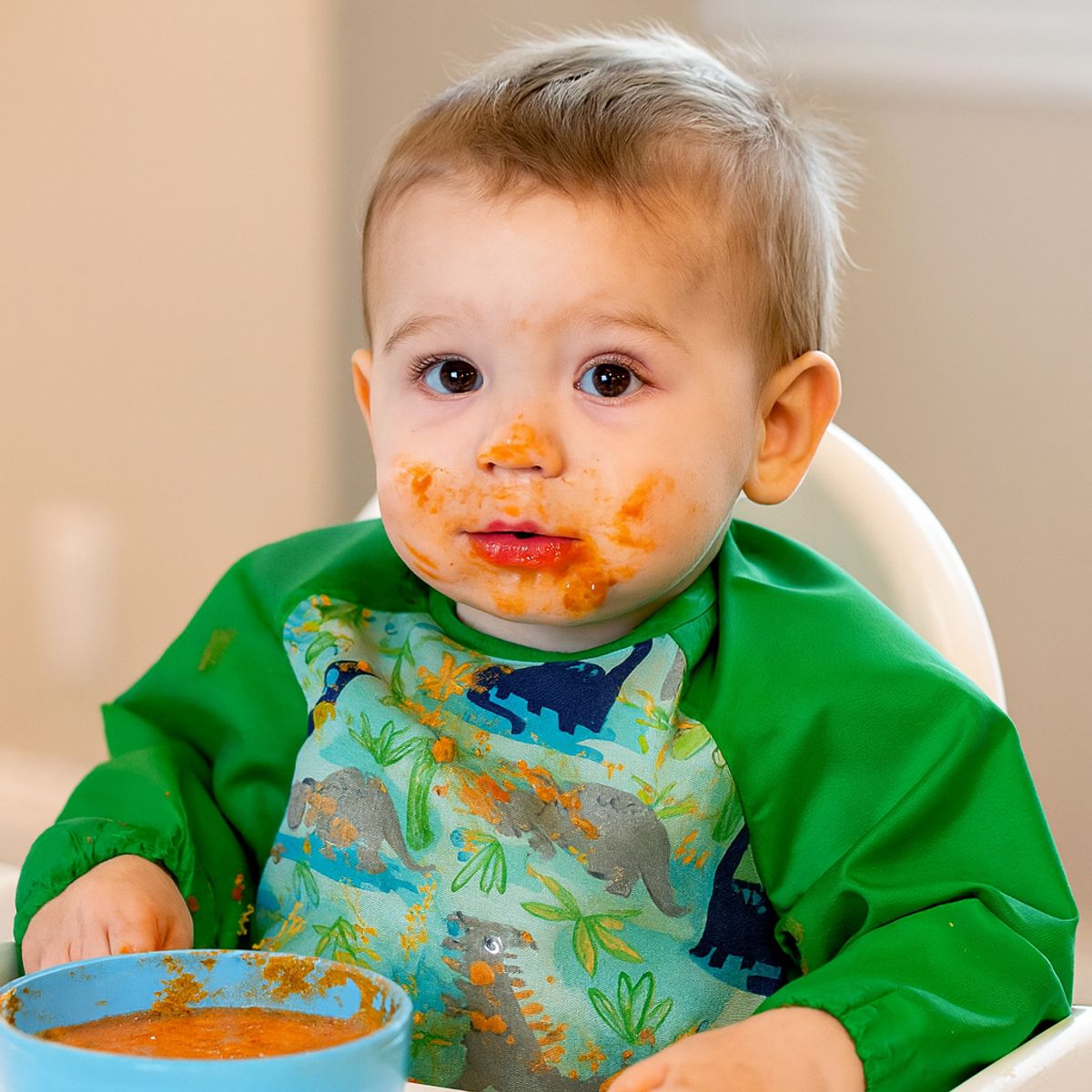 GREEN SPROUTS - Babero Impermeable Dinos Green Sprouts