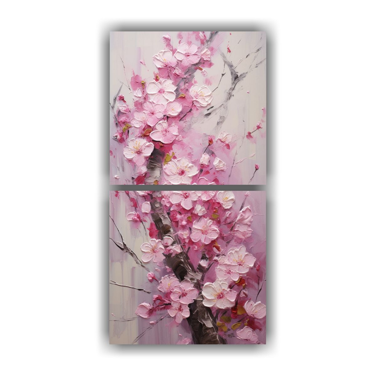 GENERICO - Cuadros Rectangulares Coloridos De Flores De 80x160 Cm