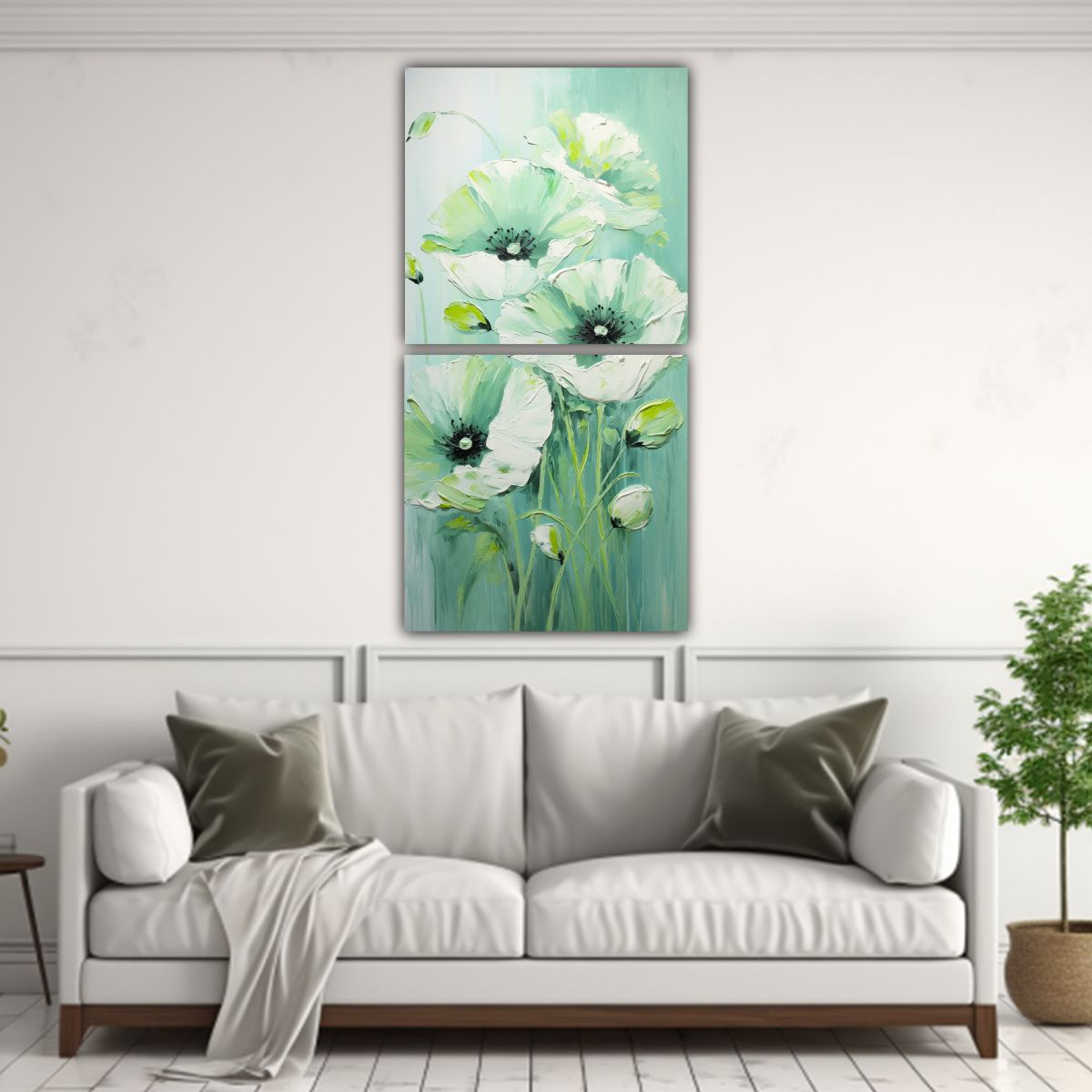 GENERICO - Cuadro Floral Con Protagonismo Espectacular A 80x160 Cm