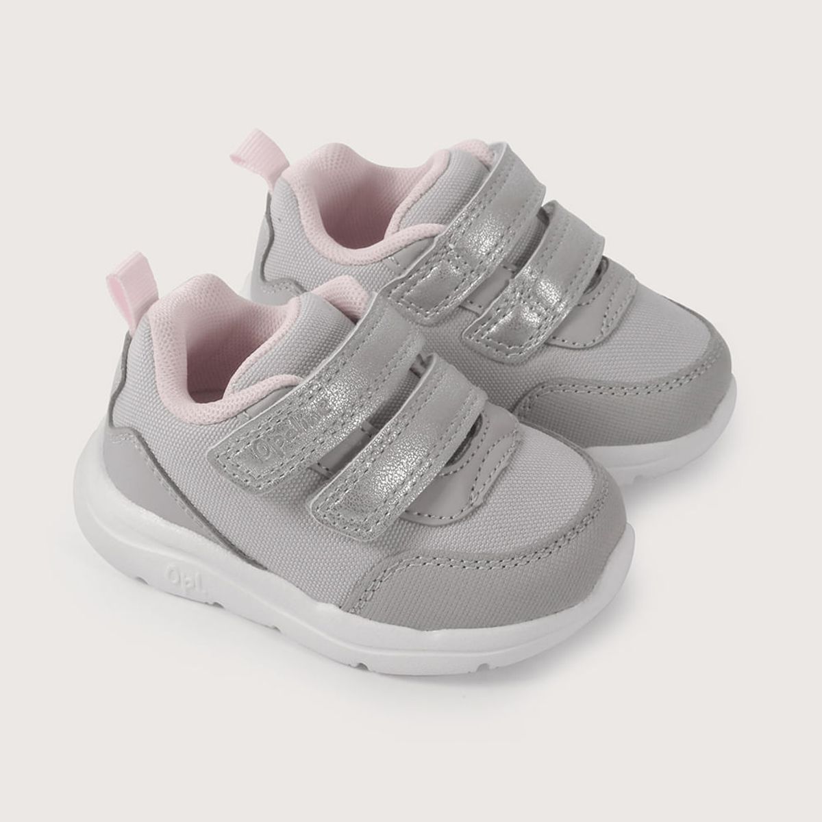 OPALINE - Zapatilla primeros pasos deportiva gris de niña